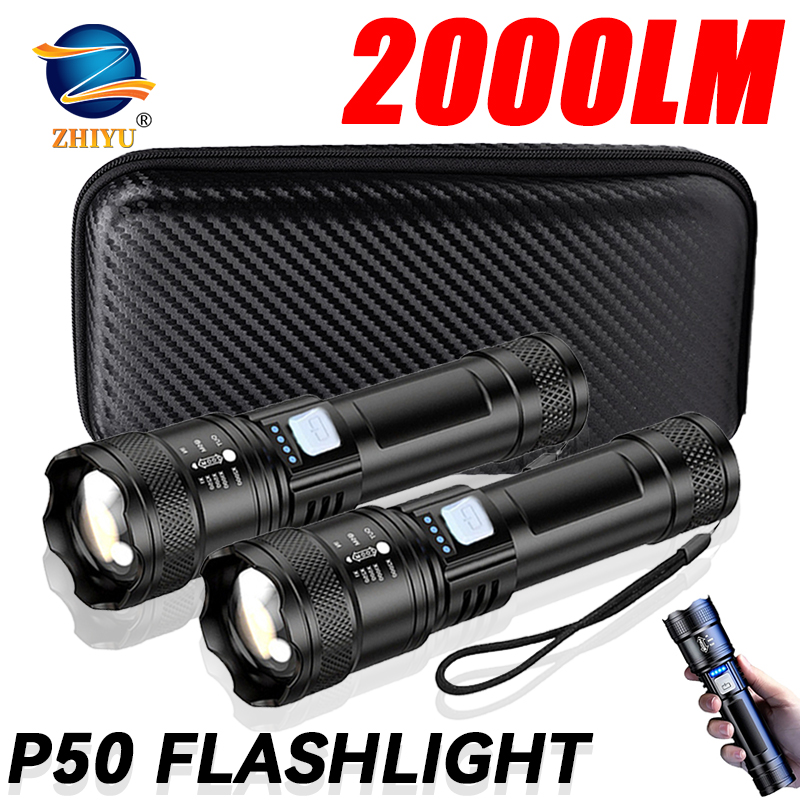 Renewable Energy Sources - Tactical LED Flashlight 2000LM USB Rechargeable