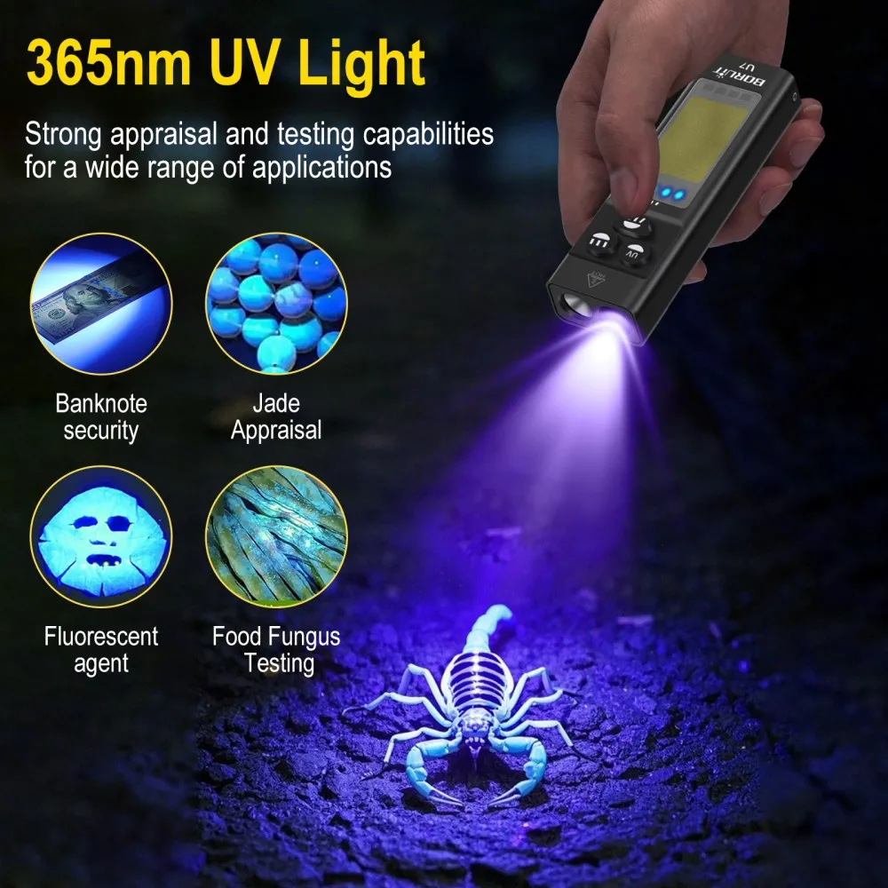 BORUiT U7 UV LED EDC Flashligh - огляд і ціна Renewable Energy Sources