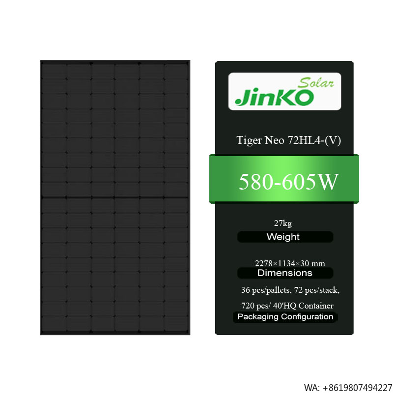 Jinko Tiger Neo 72HL4-(V) 580- - огляд і ціна Jinko Solar Panel Tiger Neo